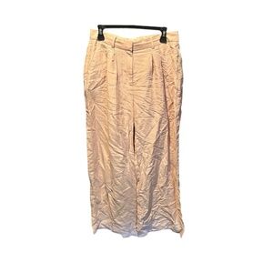 Nordstrom Women's Wide Leg Linen Blend Pants in Blush Size 8